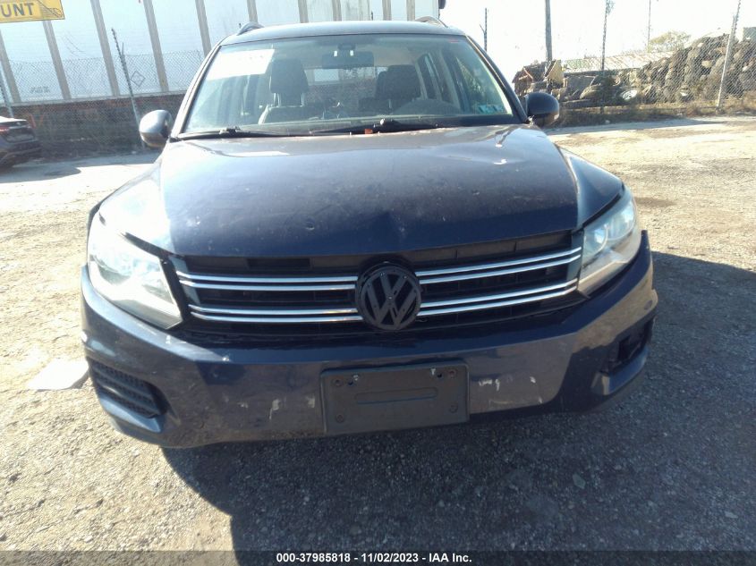 2016 Volkswagen Tiguan S VIN: WVGAV7AX7GW524923 Lot: 37985818