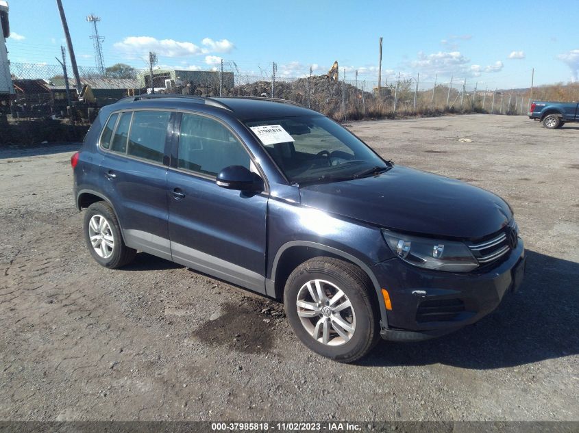 2016 Volkswagen Tiguan S VIN: WVGAV7AX7GW524923 Lot: 37985818