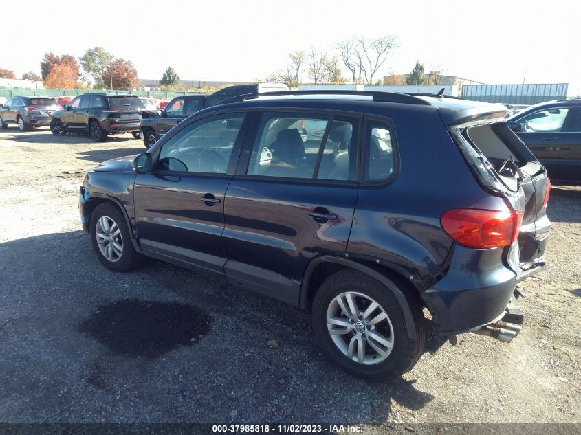 2016 Volkswagen Tiguan S VIN: WVGAV7AX7GW524923 Lot: 37985818