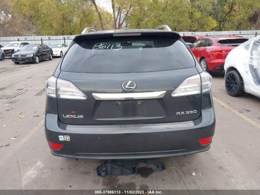 2010 Lexus Rx 350 VIN: 2T2BK1BA7AC038780 Lot: 37986113