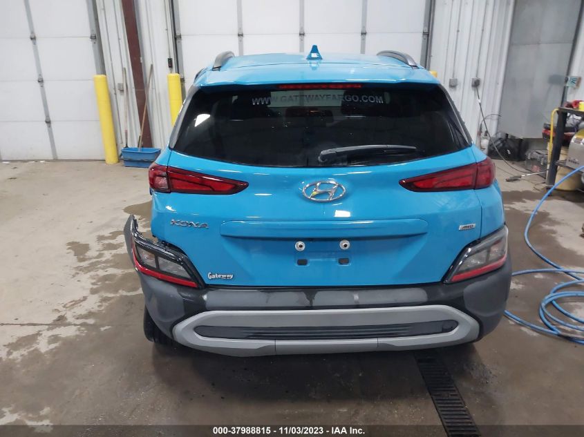 2022 Hyundai Kona Sel VIN: KM8K6CAB1NU786637 Lot: 37988815