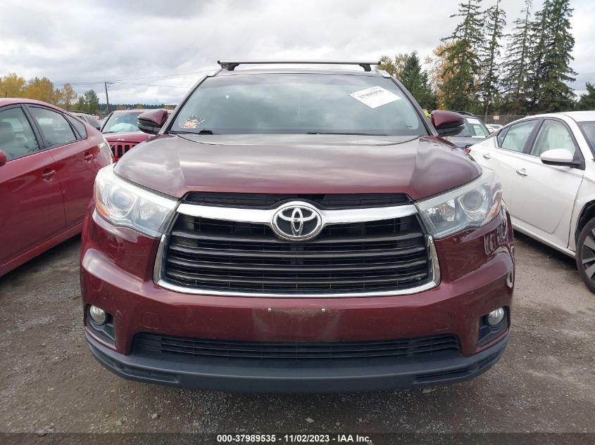 2016 Toyota Highlander Xle VIN: 5TDJKRFH8GS334428 Lot: 37989535