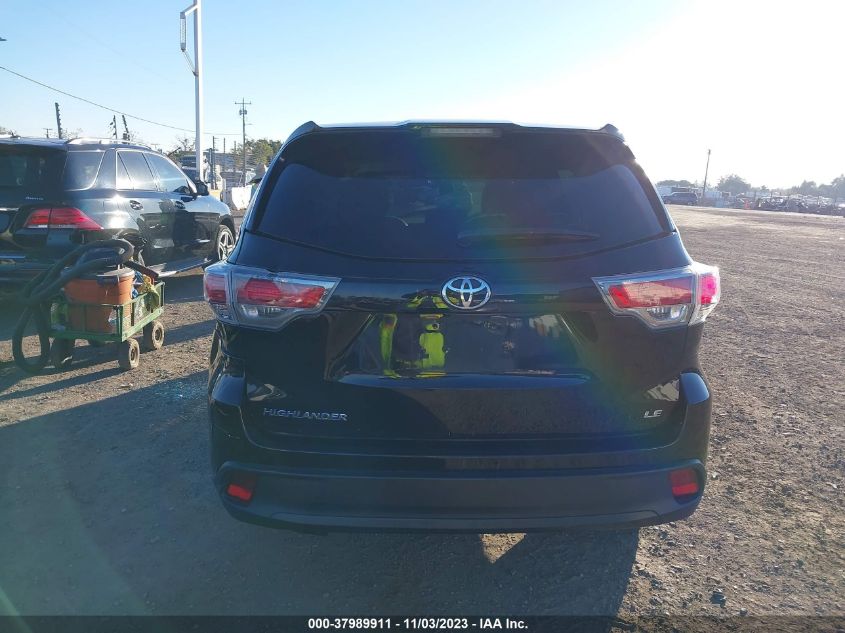 2015 Toyota Highlander Le VIN: 5TDZARFHXFS012104 Lot: 37989911