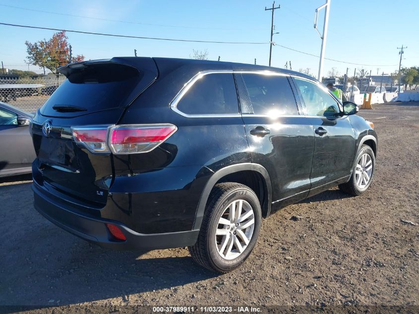 2015 Toyota Highlander Le VIN: 5TDZARFHXFS012104 Lot: 37989911