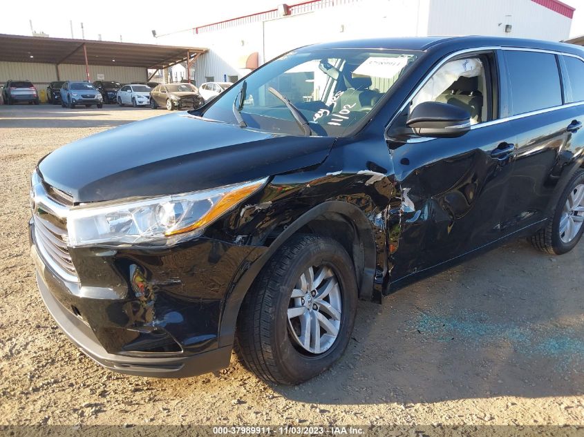 2015 Toyota Highlander Le VIN: 5TDZARFHXFS012104 Lot: 37989911