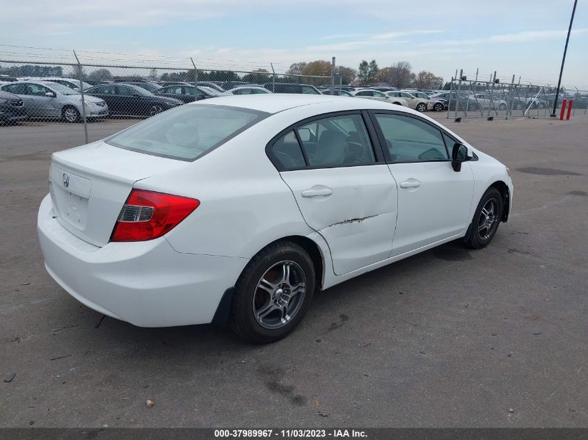 2012 Honda Civic Lx VIN: 19XFB2F54CE072379 Lot: 37989967