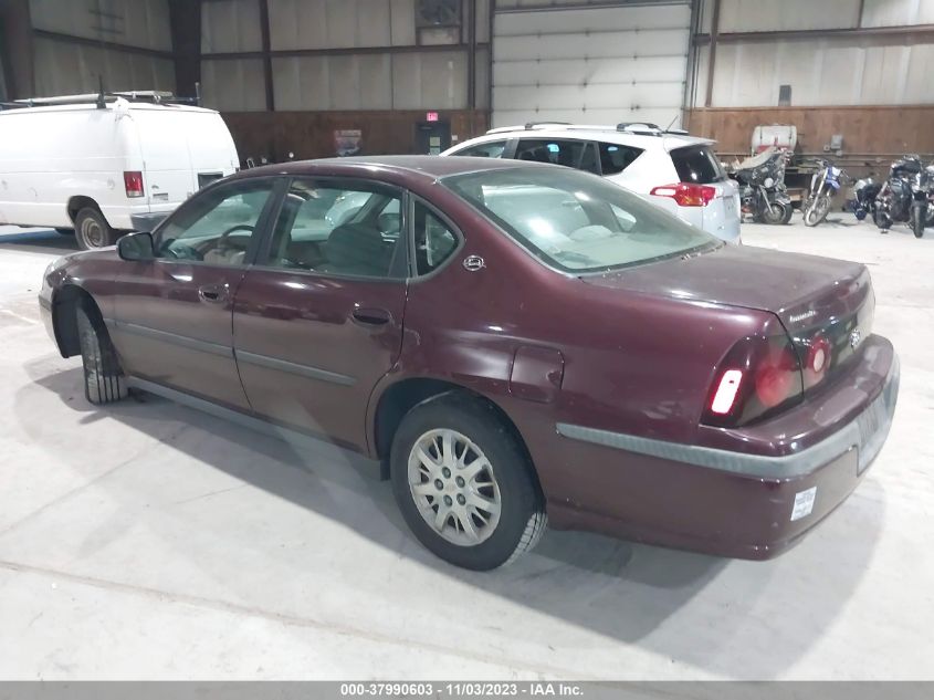 2004 Chevrolet Impala VIN: 2G1WF52E249276537 Lot: 37990603