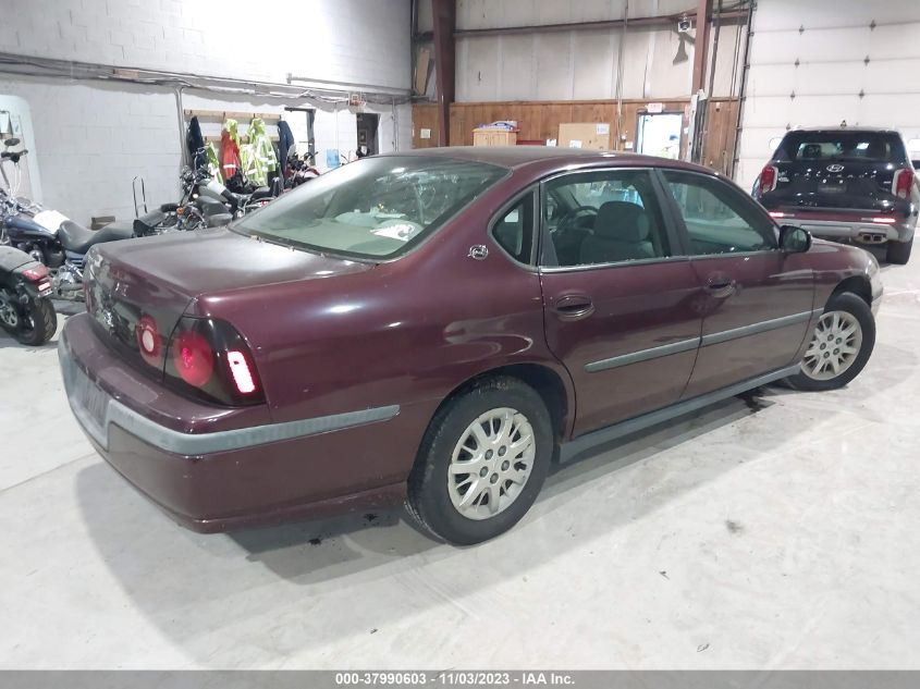 2004 Chevrolet Impala VIN: 2G1WF52E249276537 Lot: 37990603