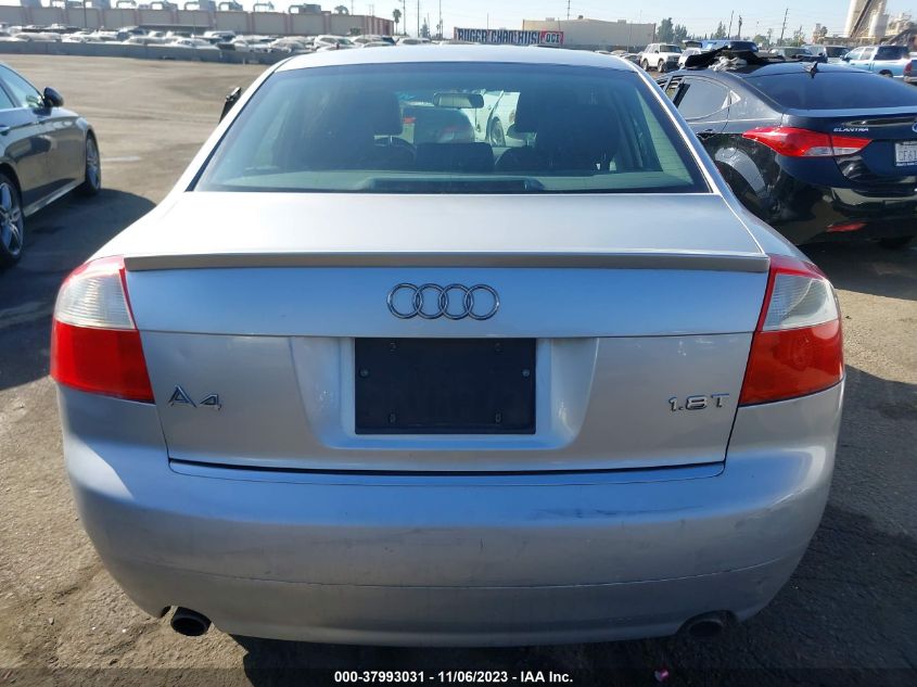 2005 Audi A4 1.8T Se VIN: WAUJC68E25A103028 Lot: 37993031