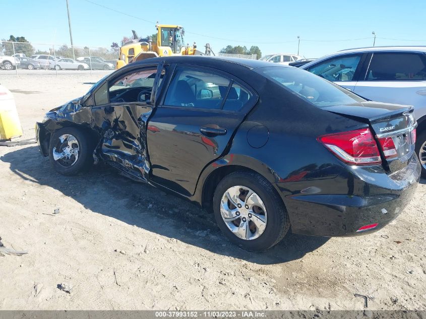 2013 Honda Civic Lx VIN: 19XFB2F55DE295497 Lot: 37993152