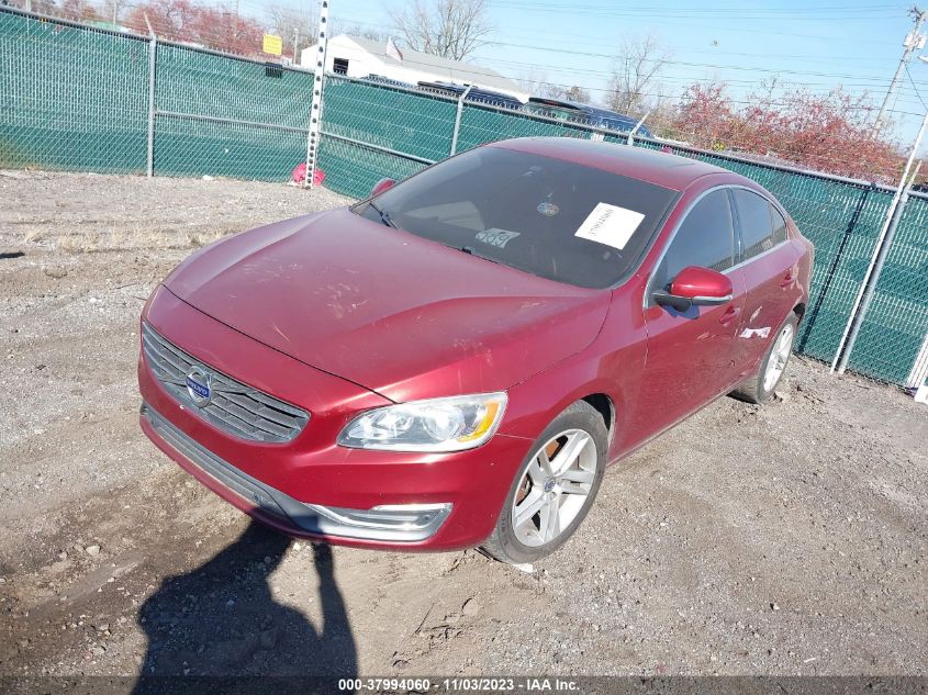 2015 Volvo S60 T5 Premier Plus VIN: YV140MFCXF2305619 Lot: 37994060