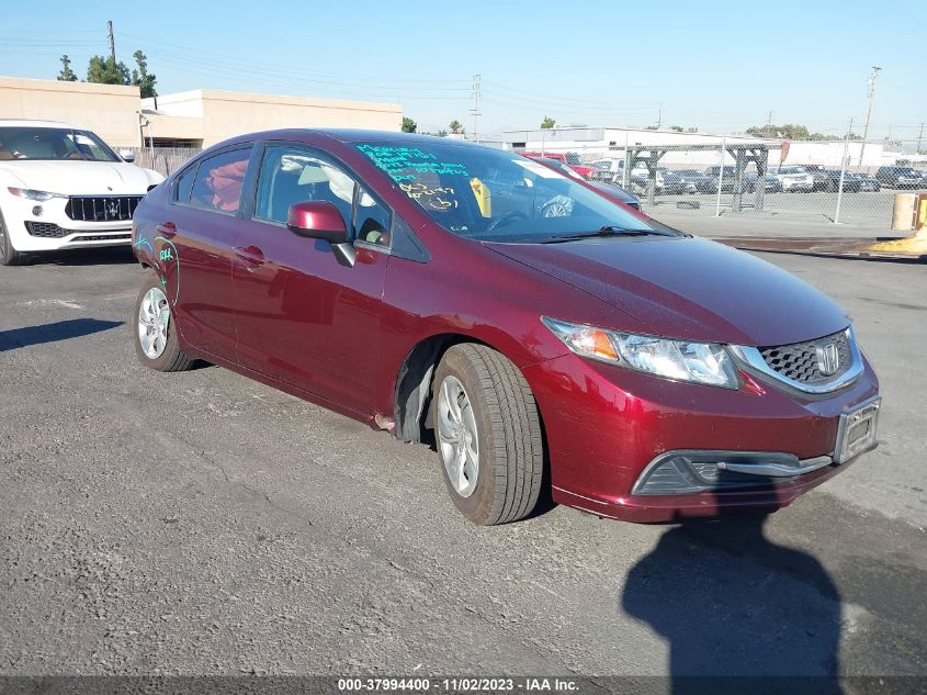 2013 Honda Civic Lx VIN: 19XFB2F52DE290452 Lot: 37994400