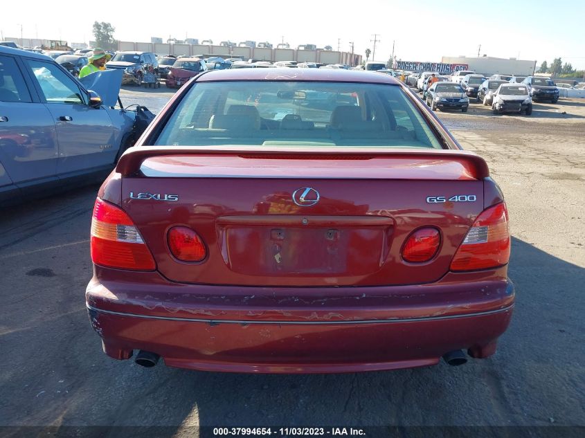 1998 Lexus Gs 400 VIN: JT8BH68X0W0009827 Lot: 37994654