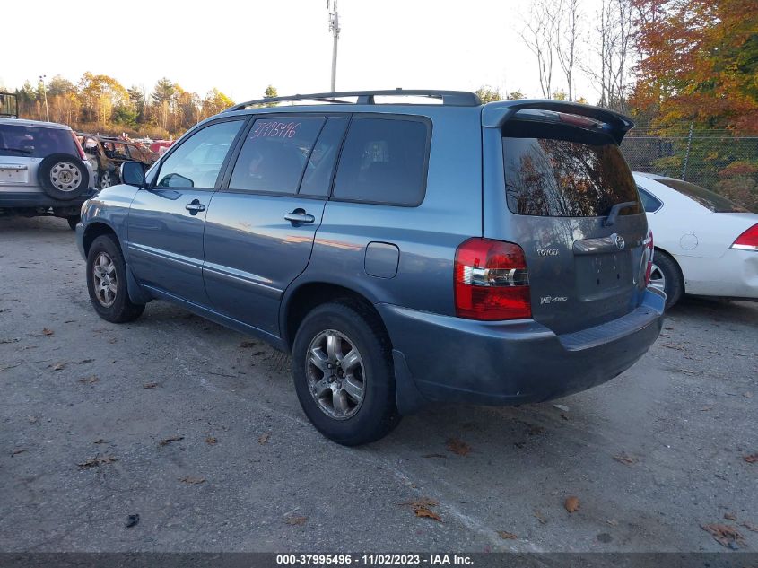 2006 Toyota Highlander W/3Rd Row/Limited W VIN: JTEEP21A360143646 Lot: 37995496