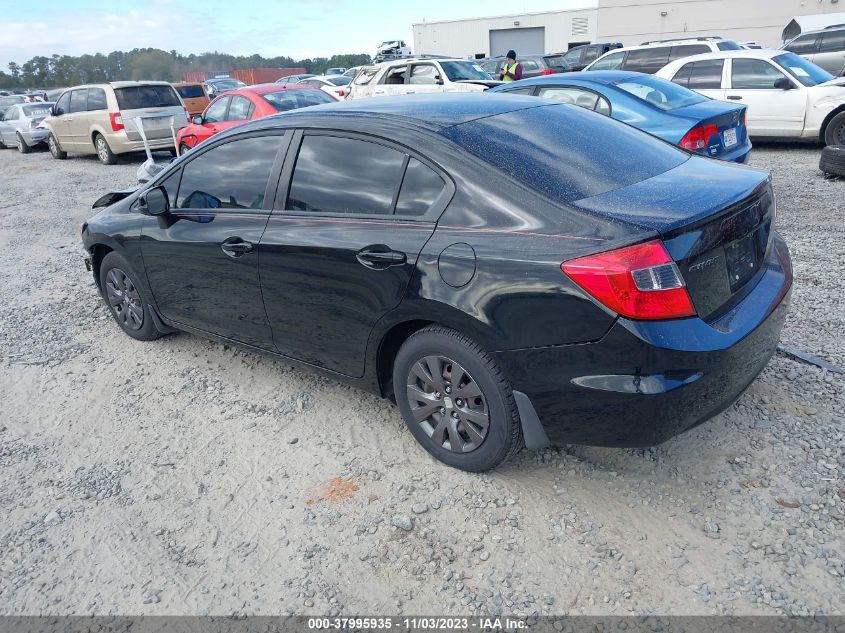 2012 Honda Civic Lx VIN: 19XFB2F51CE369562 Lot: 37995935