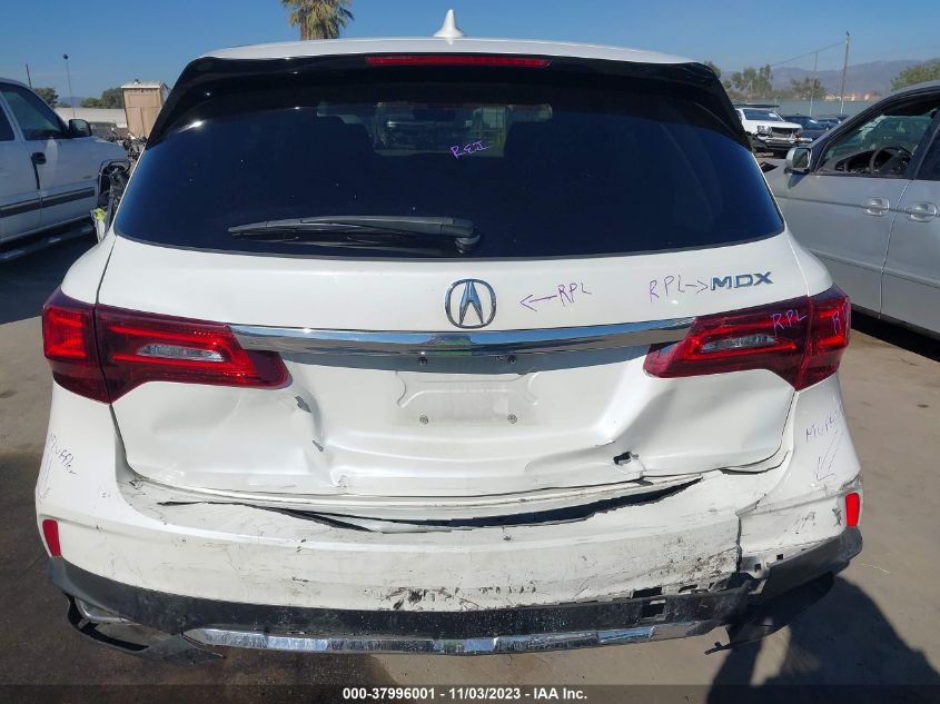 2018 Acura Mdx W/Technology Pkg VIN: 5J8YD3H57JL001334 Lot: 37996001