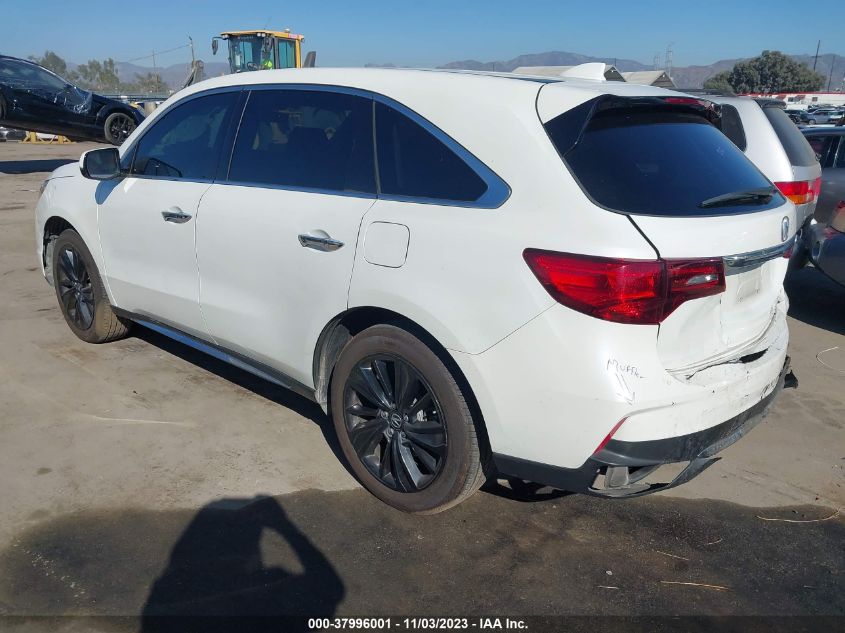 2018 Acura Mdx W/Technology Pkg VIN: 5J8YD3H57JL001334 Lot: 37996001