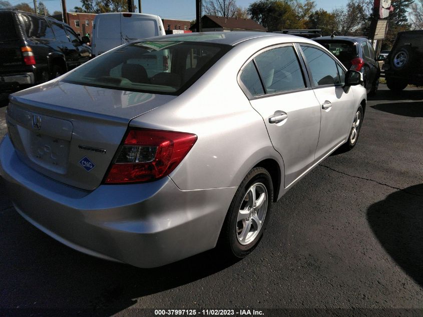 2012 Honda Civic Natural Gas VIN: 19XFB5F51CE003974 Lot: 37997125