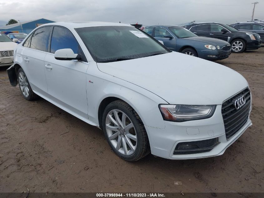 2014 Audi A4 2.0T Premium VIN: WAUAFAFL3EA077227 Lot: 37998944