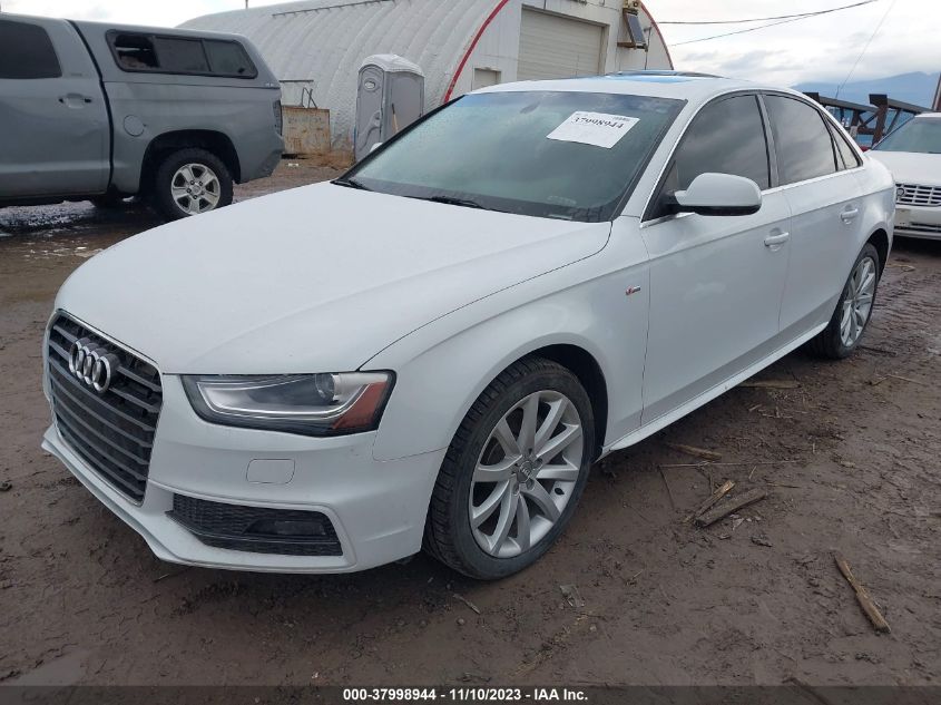 2014 Audi A4 2.0T Premium VIN: WAUAFAFL3EA077227 Lot: 37998944