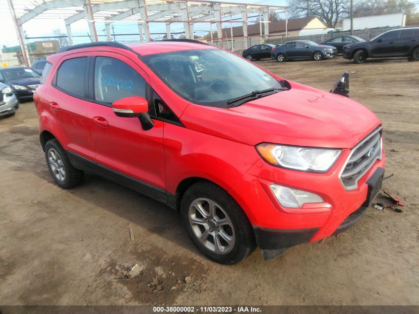 2022 Ford Ecosport Se VIN: MAJ6S3GLXNC458291 Lot: 38000002