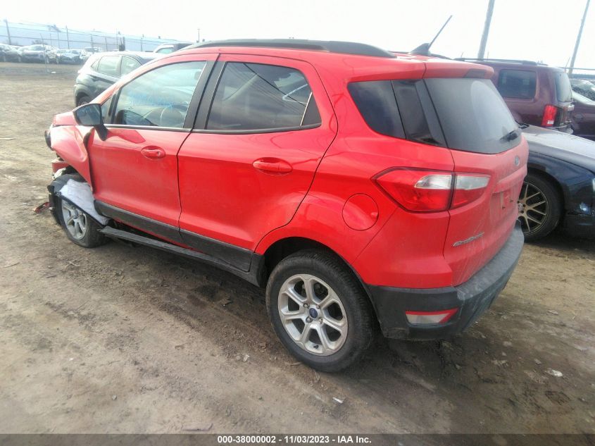 2022 Ford Ecosport Se VIN: MAJ6S3GLXNC458291 Lot: 38000002