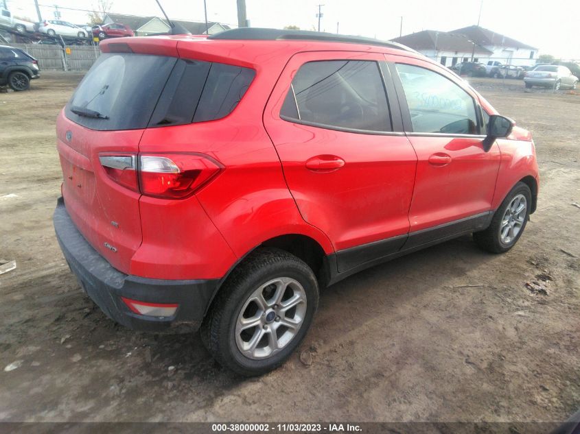 2022 Ford Ecosport Se VIN: MAJ6S3GLXNC458291 Lot: 38000002