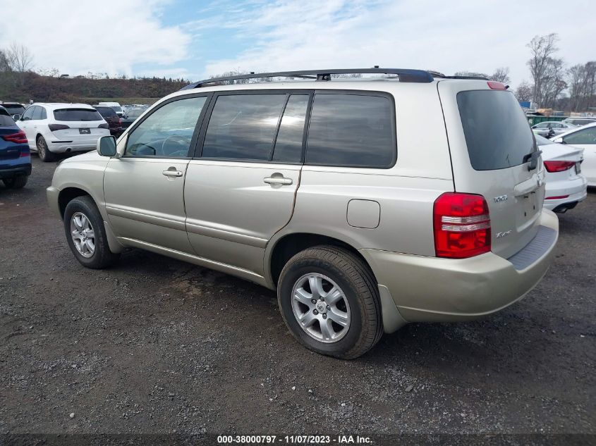 2002 Toyota Highlander V6 (A4) VIN: JTEHF21A120075261 Lot: 38000797