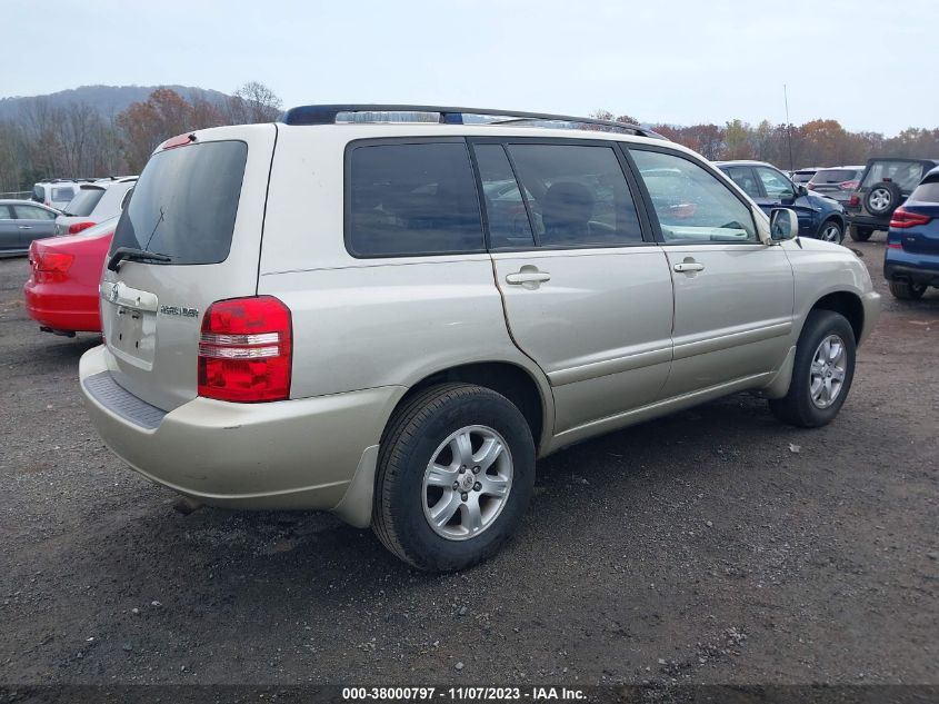 2002 Toyota Highlander V6 (A4) VIN: JTEHF21A120075261 Lot: 38000797