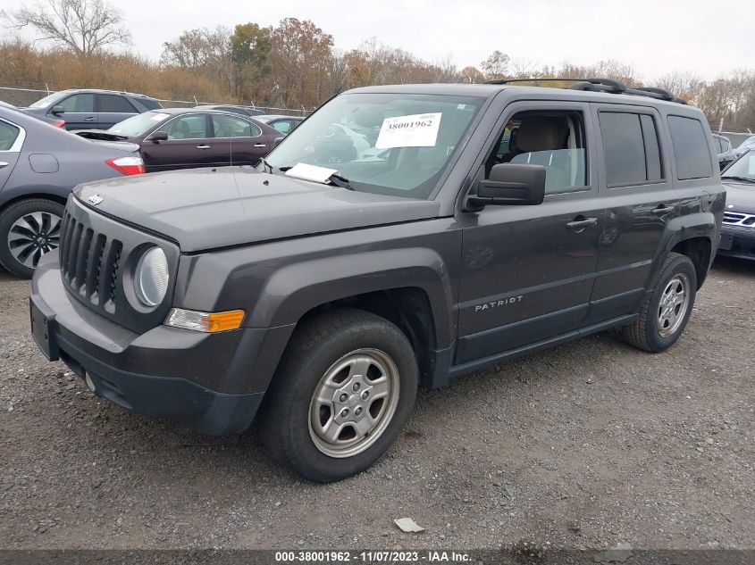 2016 Jeep Patriot Sport VIN: 1C4NJPBA8GD512562 Lot: 38001962