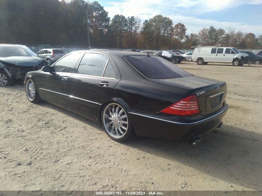 2003 Mercedes-Benz S-Class 5.0L VIN: WDBNG75J23A341134 Lot: 38003193