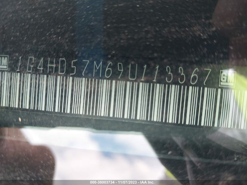 2009 Buick Lucerne Cxl VIN: 1G4HD57M69U113367 Lot: 38003734