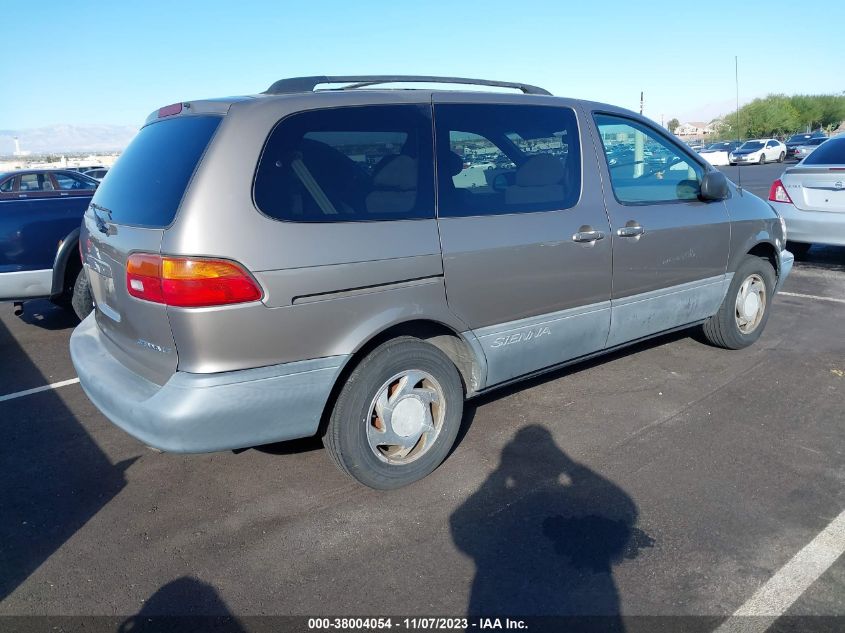 1999 Toyota Sienna Le VIN: 4T3ZF13C1XU142476 Lot: 38004054