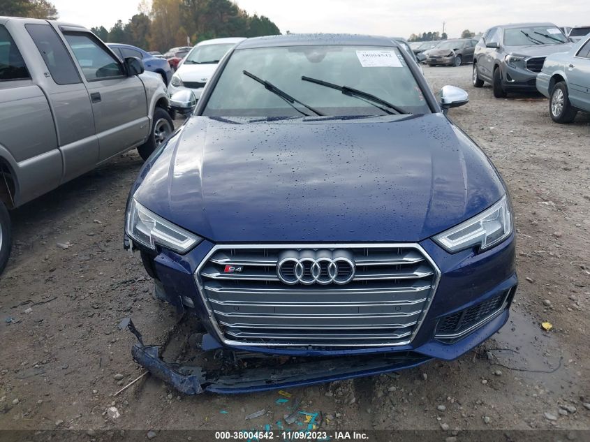 2018 Audi S4 3.0T Premium Plus VIN: WAUB4AF44JA116162 Lot: 38004542