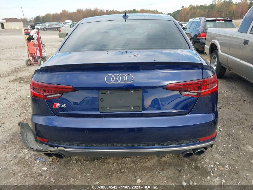 2018 Audi S4 3.0T Premium Plus VIN: WAUB4AF44JA116162 Lot: 38004542