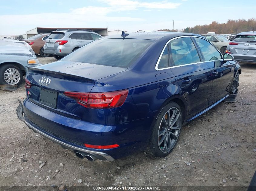 2018 Audi S4 3.0T Premium Plus VIN: WAUB4AF44JA116162 Lot: 38004542