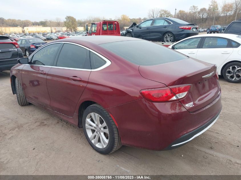 2015 Chrysler 200 Limited VIN: 1C3CCCAB0FN753386 Lot: 38008765