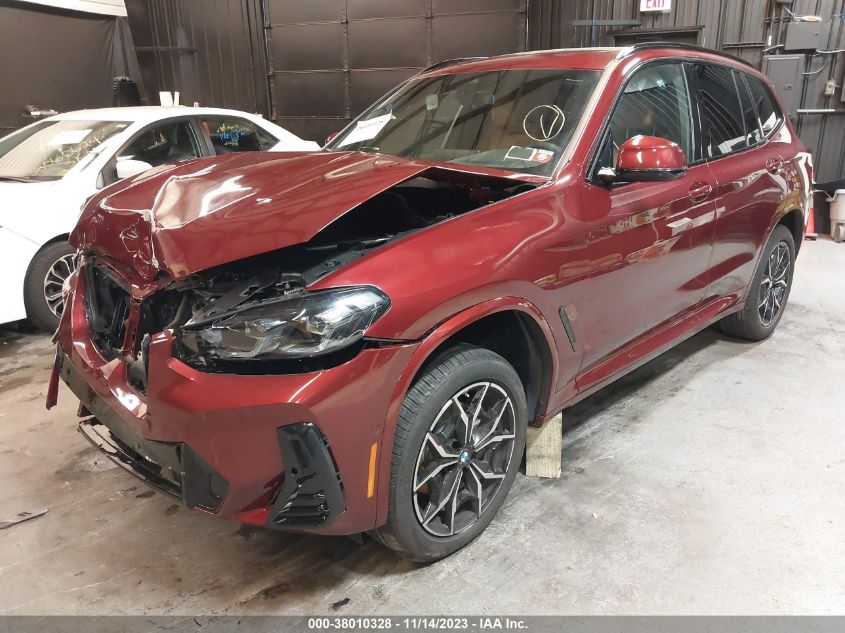 2024 BMW X3 xDrive30I VIN: 5UX53DP08R9T66001 Lot: 38010328