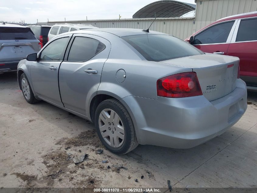 2013 Dodge Avenger Se VIN: 1C3CDZABXDN702734 Lot: 38011070