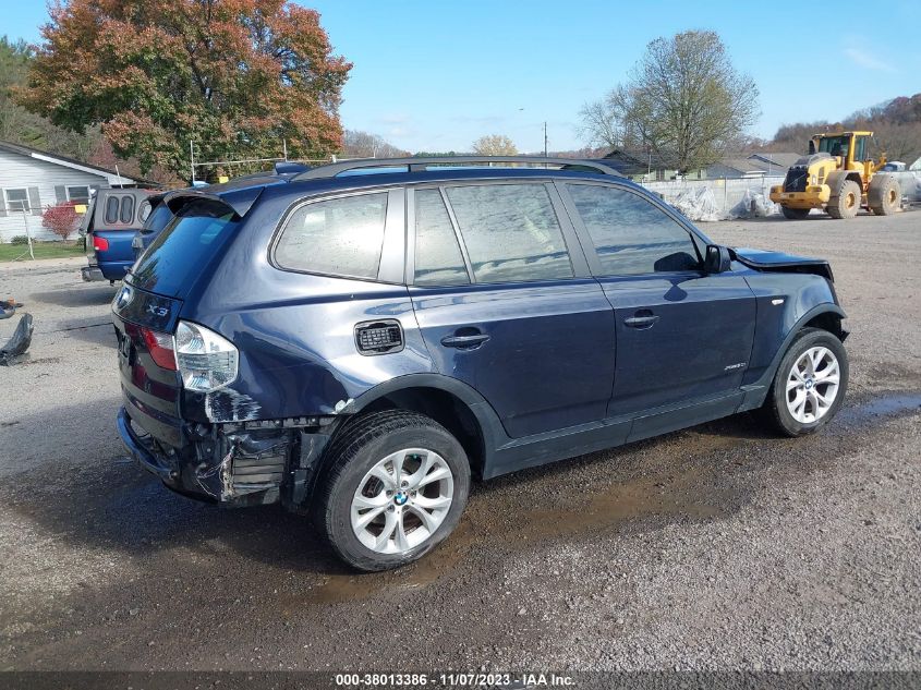 2009 BMW X3 xDrive30I VIN: WBXPC93449WJ29381 Lot: 38013386