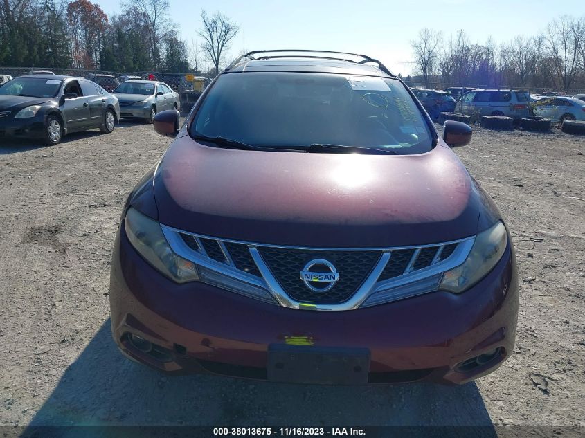 2012 Nissan Murano Sl VIN: JN8AZ1MW8CW200984 Lot: 38013675