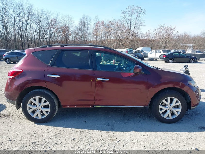 2012 Nissan Murano Sl VIN: JN8AZ1MW8CW200984 Lot: 38013675