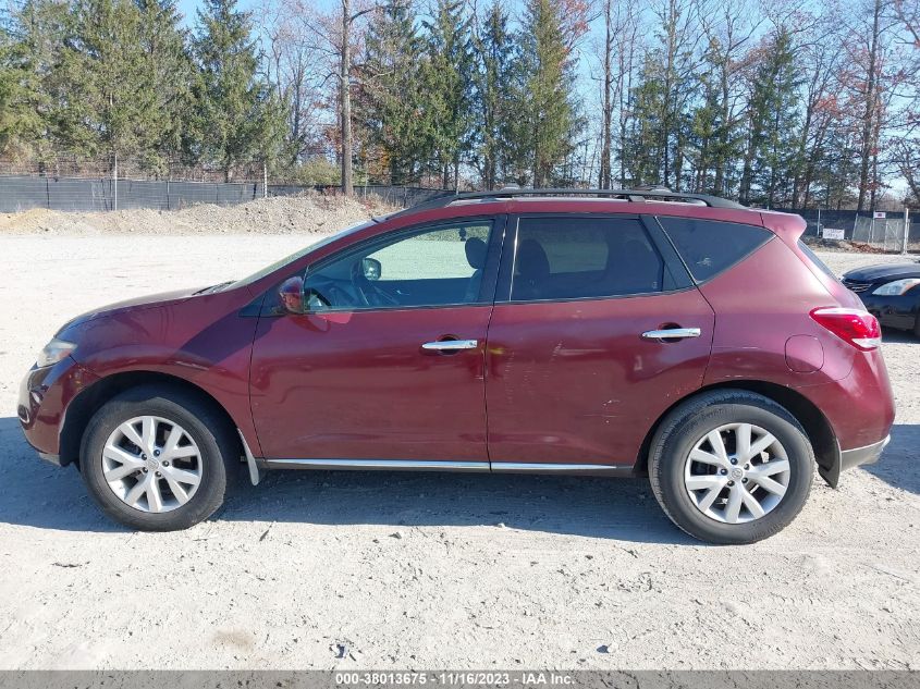 2012 Nissan Murano Sl VIN: JN8AZ1MW8CW200984 Lot: 38013675