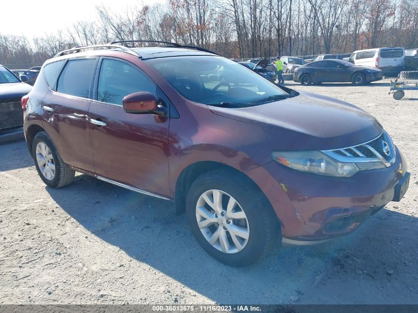 2012 Nissan Murano Sl VIN: JN8AZ1MW8CW200984 Lot: 38013675