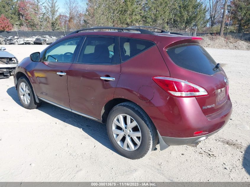 2012 Nissan Murano Sl VIN: JN8AZ1MW8CW200984 Lot: 38013675