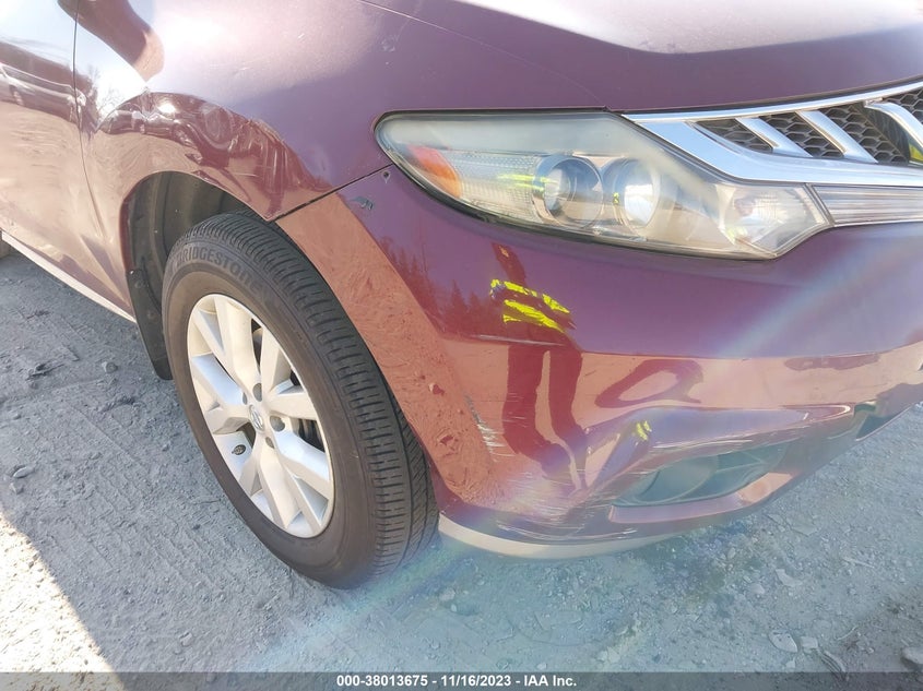 2012 Nissan Murano Sl VIN: JN8AZ1MW8CW200984 Lot: 38013675