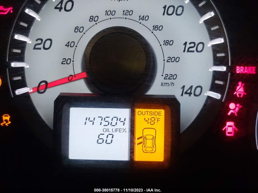 2012 Honda Pilot Ex-L VIN: 5FNYF4H55CB082256 Lot: 38015778