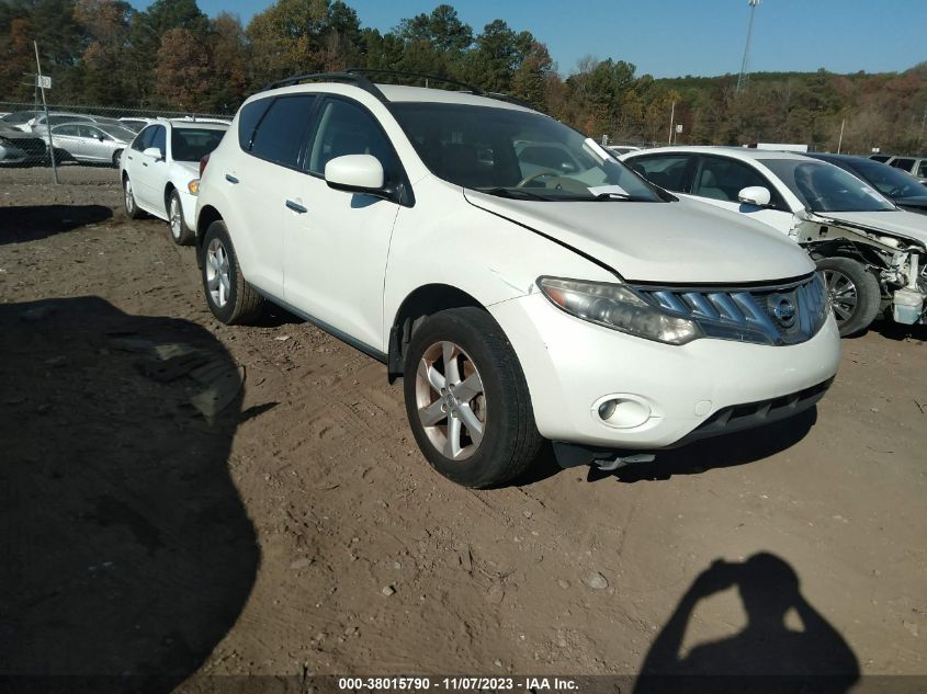 2010 Nissan Murano Sl VIN: JN8AZ1MU8AW004927 Lot: 38015790