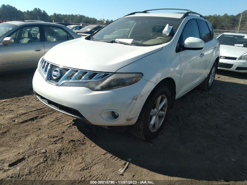 2010 Nissan Murano Sl VIN: JN8AZ1MU8AW004927 Lot: 38015790