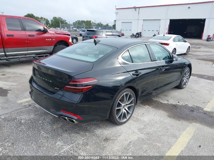 2023 Genesis G70 2.0T Awd VIN: KMTG34TA9PU127027 Lot: 38016083